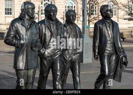 Die Beatles-Statue in Liverpool Stockfoto