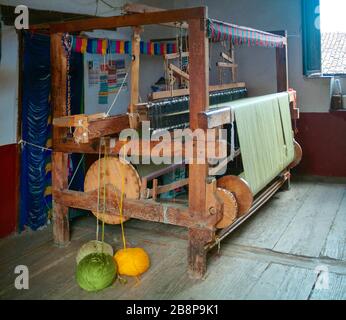 Alter Webstuhl Stockfoto