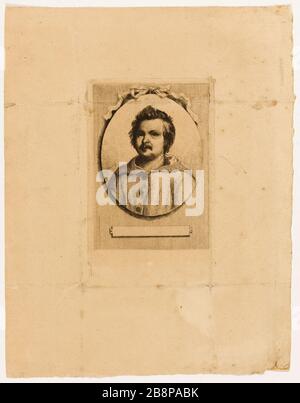 Balzac Hanriot, Jules-Armand (1852-1930). "Balzac". Balzac, Honoré de (99-1850). eau-forte. Paris, Maison de Balzac. Stockfoto