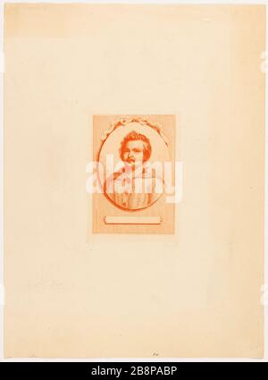 Honoré de Balzac Hanriot, Jules-Armand (von 1852-1930). "Honoré de Balzac". Balzac, Honoré de (99-1850). eau-forte. Paris, Maison de Balzac. Stockfoto