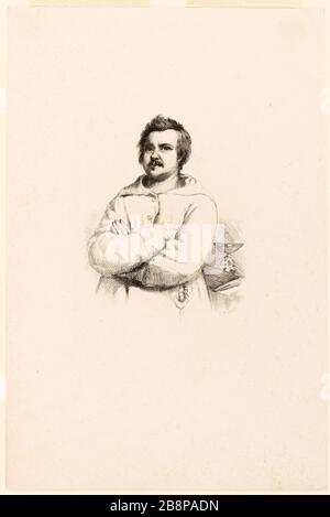 Honoré de Balzac Hanriot, Jules-Armand (von 1852-1930). "Honoré de Balzac". Balzac, Honoré de (99-1850). eau-forte. Paris, Maison de Balzac. Stockfoto