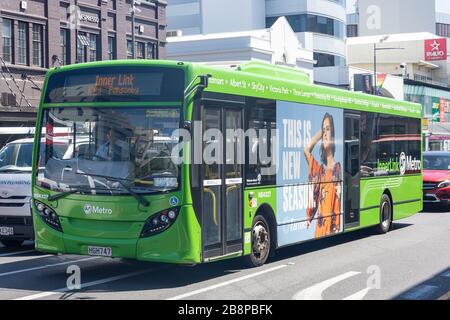 Inner Link Metro Bus, Broadway, Newmarket, Auckland, Auckland Region, Neuseeland Stockfoto