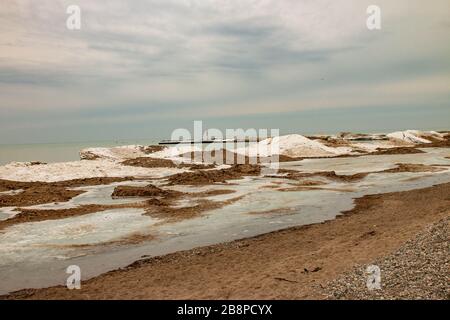 Kincardine Strand während der Wintersaison in Kanada Stockfoto