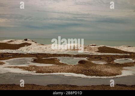 Kincardine Strand während der Wintersaison in Kanada Stockfoto