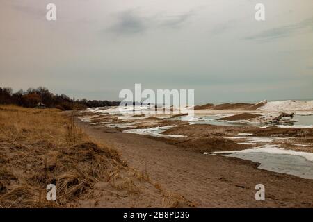 Kincardine Strand während der Wintersaison in Kanada Stockfoto