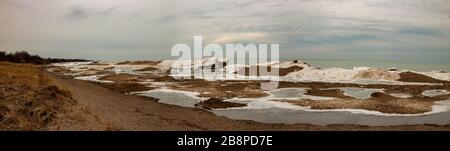 Kincardine Strand während der Wintersaison in Kanada Stockfoto