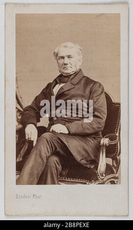 Porträt von William Smith O'Brien (1803-1864), Politiker. André Disdéri (1819-1889). Portrait de William Smith O' Brien (1803-1864), homme politique. Carte de visite (recto). Tirage sur Papier Albuminé. 1860-1890. Paris, musée Carnavalet. Stockfoto