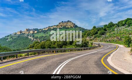 Der Nimrod Fortress National Park in den nördlichen Golan-Höhen, Israel, Naher Osten. Stockfoto