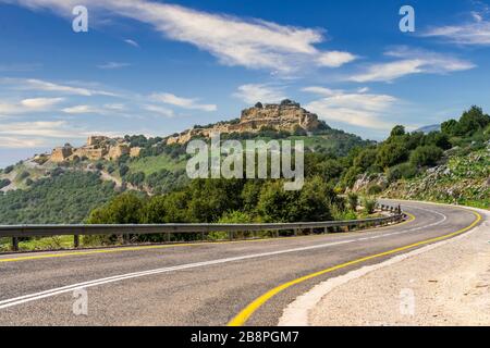 Der Nimrod Fortress National Park in den nördlichen Golan-Höhen, Israel, Naher Osten. Stockfoto