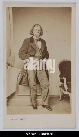 Porträt von Antoine Renard (1825-1872), Tenoroper. Portrait d'Antoine Renard (1825-1872), ténor d'opéra. Carte de visite (recto). Photographie de Franck (François Gobinet de Villechole, dit). Tirage sur Papier Albuminé, 1860-1890. Paris, musée Carnavalet. Stockfoto