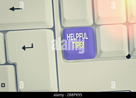 Text zeichen Zeigt hilfreiche Tipps. Business Foto text Ratschläge gegeben hilfreiche Kenntnisse im Leben zu werden. Stockfoto