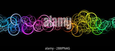Fantastische Kreis panorama Hintergrund design Illustration Stockfoto