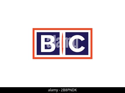 B C, BC Initial Letter Logo Design Vektor-Vorlage, grafisches Alphabet Symbol für Corporate Business Identity Stock Vektor