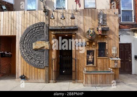 Sri Lanka Art & Cultural Museum, 61 Canal St, Staten Island, New York. NYC-Schaufensterfoto eines Kulturmuseums in Stapleton. Stockfoto