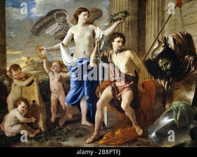Der Triumph von David - Nicolas Poussin, ca. 1630 Stockfoto