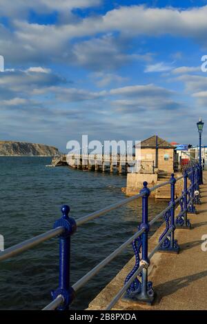 The Pier, Swanage Town, Insel Purbeck, Dorset, England, Großbritannien Stockfoto