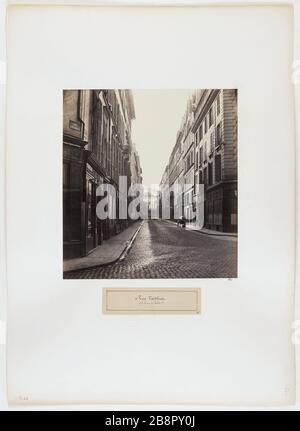 Blick auf die Straße von Taitbout, RUE DU HELDER, 9. BEZIRK, PARIS Rue Taitbout, vue pry de la rue du Helder. Paris (IXème arr.). 1865-1865. Photographie de Charles Marville (13-1879). Paris, musée Carnavalet. Stockfoto
