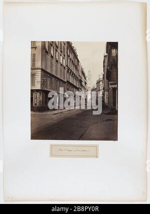 SAINT-LAZARE, FÜR DIE TAITBOUT STRASSE, 9. BEZIRK, PARIS Rue Saint-Lazare, vue pry de la rue Taitbout. Paris (IXème arr.). 1865-1865. Photographie de Charles Marville (13-1879). Paris, musée Carnavalet. Stockfoto