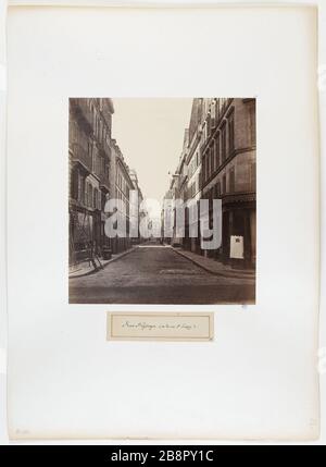 SAINT-GEORGES, MIT BLICK AUF SAINT-LAZARE, 9. BEZIRK, PARIS Rue Saint-Georges, vue pry de la rue Saint-Lazare. Paris (IXème arr.). 1865-1865. Photographie de Charles Marville (13-1879). Paris, musée Carnavalet. Stockfoto