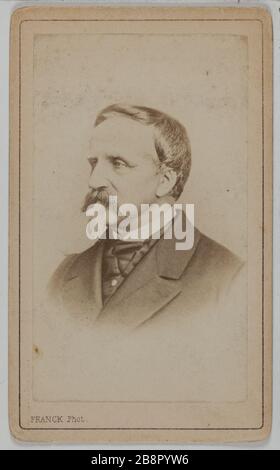 Porträt von Eugene Henri d'Orléans, Herzog von Aumale (1822-1897), (Gouverneur General von Algerien, Abgeordneter) Franck (François Gobinet de Villechole, dit). Portrait d'Henri Eugène d'Orléans, duc d'Aumale (1822-1897), (Général gouverneur d'Algérie, député). Carte de visite (recto). Tirage sur Papier Albuminé. 1871. Paris, musée Carnavalet. Stockfoto