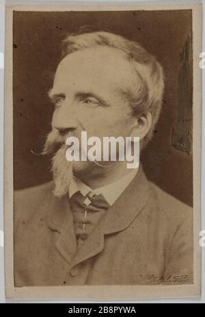 Porträt von Eugene Henri d'Orléans, Herzog von Aumale (1822-1897), (Gouverneur von Algerien, Abgeordneter), Adolphe Beau. Portrait d'Henri Eugène d'Orléans, duc d'Aumale (1822-1897), (Général gouverneur d'Algérie, député). Carte de visite (recto). Tirage sur Papier Albuminé. 1864-1878. Paris, musée Carnavalet. Stockfoto