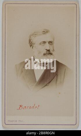 Porträt von Désiré Barodet (1823-1906), (Politiker) Franck (François Gobinet de Villechole, dit). Portrait de Désiré Barodet (1823-1906), (homme politique). Carte de visite (recto). Tirage sur Papier Albuminé. 1870-1890. Paris, musée Carnavalet. Stockfoto