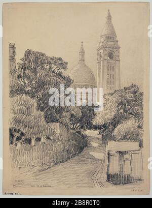 Die Straße des guten in Montmartre, 1926 Gustave Ferdinand Boberg (1860-1946), architecte suédois. La rue de la Bonne à Montmartre. Krebse. Paris (XVIIIème arr), 1926. Paris, musée Carnavalet. Stockfoto