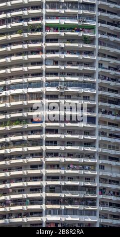 Detail von Menara City One 1 Wohnturm Jalan Masjid Indien Bezirk Kuala Lumpur Malaysia. Stockfoto