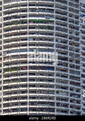 Detail von Menara City One 1 Wohnturm Jalan Masjid Indien Bezirk Kuala Lumpur Malaysia. Stockfoto