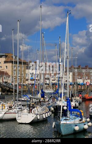Yacht Marina, Weymouth, Dorset, England, Großbritannien Stockfoto