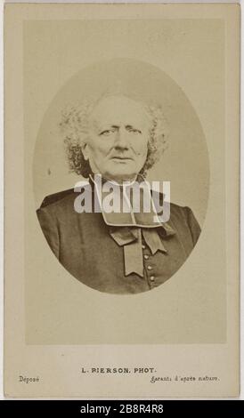 Porträt von Pater Jean Gaspard Degurry (1791-1871), (Priester der Madeleine) Portrait de l'Abbé Jean Gaspard Deguerry (1791-1871), curé de la Madeleine. Carte de visite (recto). Tirage sur Papier Albuminé. 1871. Photographie d'Albert Pierson. Paris, musée Carnavalet. Stockfoto