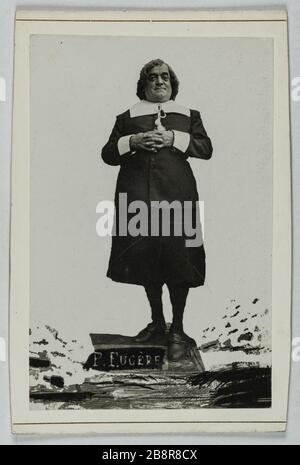 Porträt von Lucien Fugere (1848-1935), (chanteur lyrique à l'Opéra comique) Portrait de Lucien Fugere (1848-1935), chanteur lyrique à l'Opéra comique. Photographie de Georges Barerty. Carte de visite (recto). Tirage sur Papier Albuminé. 1860-1890. Paris, musée Carnavalet. Stockfoto