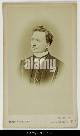 Portrait von Girardot (Schauspieler) Portrait de Girardot, acteur. Carte de visite (recto). Photographie d'Ulric grob (actif entre 1860 et 1900). Tirage sur Papier Albuminé. 1860-1890. Paris, musée Carnavalet. Stockfoto