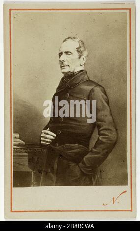 Porträt von Alphonse de Lamartine (170-1869), (Dichter, Politiker) Porträt d'Alphonse de Lamartine, (1790-1869), poète, homme politique. Carte de visite. Entre 1860 et 1890. Photographie de l'Atelier Nadar. Paris, musée Carnavalet. Stockfoto