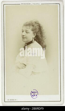 Porträt von Lasseny (Schauspielerin) Portrait de Lasseny, actrice. Carte de visite. Entre 1860 et 1890. Photographie d'André Adolphe Eugène Disderi (1819-1889). Paris, musée Carnavalet. Stockfoto