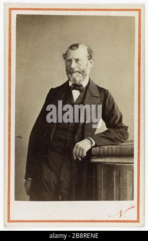 Porträt von Henri Martin (1810-1883), Historiker und Politiker. Atelier Nadar. Portrait d'Henri Martin (1810-1883), historien et homme politique. Carte de visite (recto). Tirage sur Papier Albuminé. 1860-1890. Paris, musée Carnavalet. Stockfoto