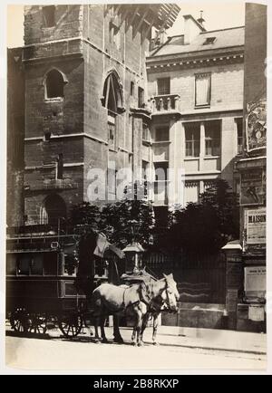 Tour John the Fearless, 2. Bezirk, Paris 'Tour Jean-sans-Peur, Paris (IIème arr.)'. Photographie d'Hippolyte Blancard (1843-1924), vers 1890. Paris, musée Carnavalet. Stockfoto