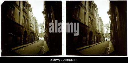 STRASSE BIEVRE, 5. BEZIRK Rue de Bièvre, 5 ème, Bezirk. 1926-1936. Photographie anonyme. Paris, musée Carnavalet. Stockfoto