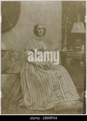 Porträt einer Dame (Mutter). Portrait de femme (mère). Photographie de Louis-Désiré Blanquar-Evrard (1802-1872). papiersalé, vers 1865. Paris, musée Carnavalet. Stockfoto