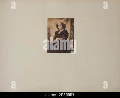 ALBUM ALLIX, 1855-1860, MADAME ADELE HUGO, 1855 ? 'Album Allix, 1855-1860', Madame Adèle Hugo, 1855. Photographie de Augustes Vacquerie. Paris, Maison de Victor Hugo. Stockfoto