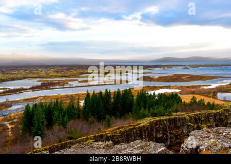 Nationalpark Thingvellir Stockfoto