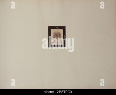 ALBUM ALLIX, 1855-1860, FOTO CHARLES VACQUERIE NACH EINER ZEICHNUNG VON EDWARD Dubufe 'Album Allix, 1855-1860', Photographie de Charles Vacquerie d'après un dessin d'Edouard Dubufe. 1853-1855. Photographie de Auguste Vacquerie et Charles Hugo. Paris, Maison de Victor Hugo. Stockfoto