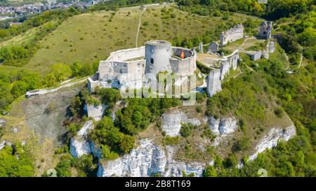 Schloss Chateau Gaillard, Les Andelys, Normandie, Frankreich Stockfoto
