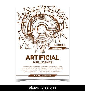 Künstliche Intelligenz Werbebanner Vektor Stock Vektor