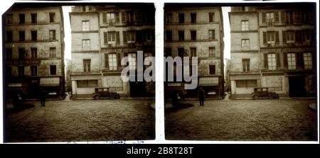 STRASSENUNTERBRECHER LAIB NACH SAINT-MERRI, 4. BEZIRK Rue Brise-Miche vers Saint-Merri, 4. Bezirk ème. 1934. Photographie anonyme. Paris, musée Carnavalet. Stockfoto