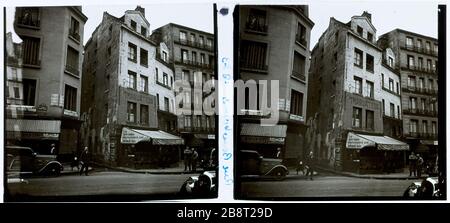 BEAUBOURG STRASSE, 4. BEZIRK Rue Beaubourg, 4 ème. 1933. Photographie anonyme. Paris, musée Carnavalet. Stockfoto