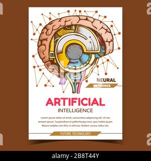 Künstliche Intelligenz Werbebanner Vektor Stock Vektor