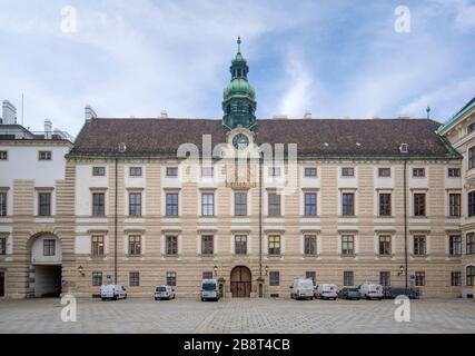 Wien, Österreich. Der Innerer Burghof in der Hofburg in Wien Stockfoto