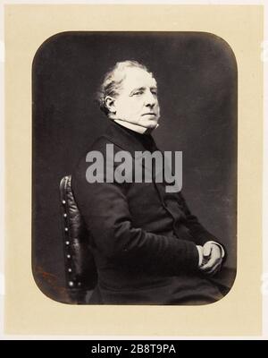 Album der Mitglieder des Gemeinderats der Stadt Paris und der Seine-Abteilungs-Kommission. Dumont (Henri Rene) Album des membres du Conseil Municipal de la ville de Paris et Commission départementale de la seine. "Henri René Dumont". Photographie de Pierre Petit (1831-1909). Papier salé viré à l'Or. 1864. Paris, musée Carnavalet. Stockfoto