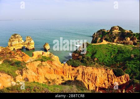 Schöne Naturlandschaft im ferienort lagos, Algarve, Portugal Stockfoto